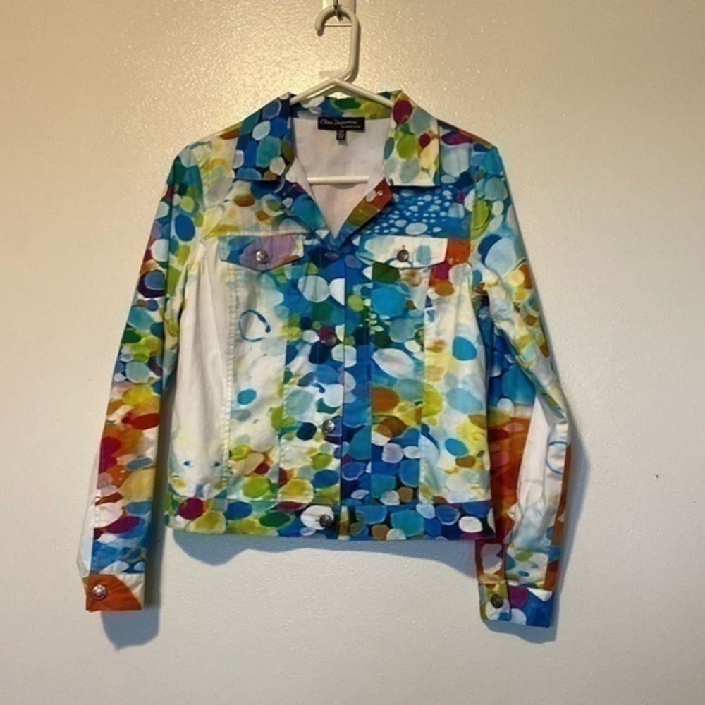 Claire Desjardins colorful button down pocket cotton rare jacket coat s